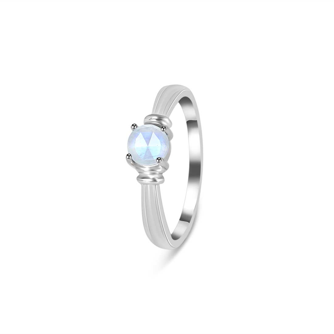 Moonstone Rose Cut Ring-(RBM-SR-1643.)
